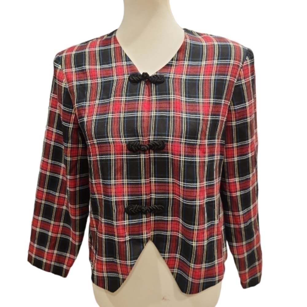 Anthony Mark Hankins Plaid cropped jacket 90s Preppy